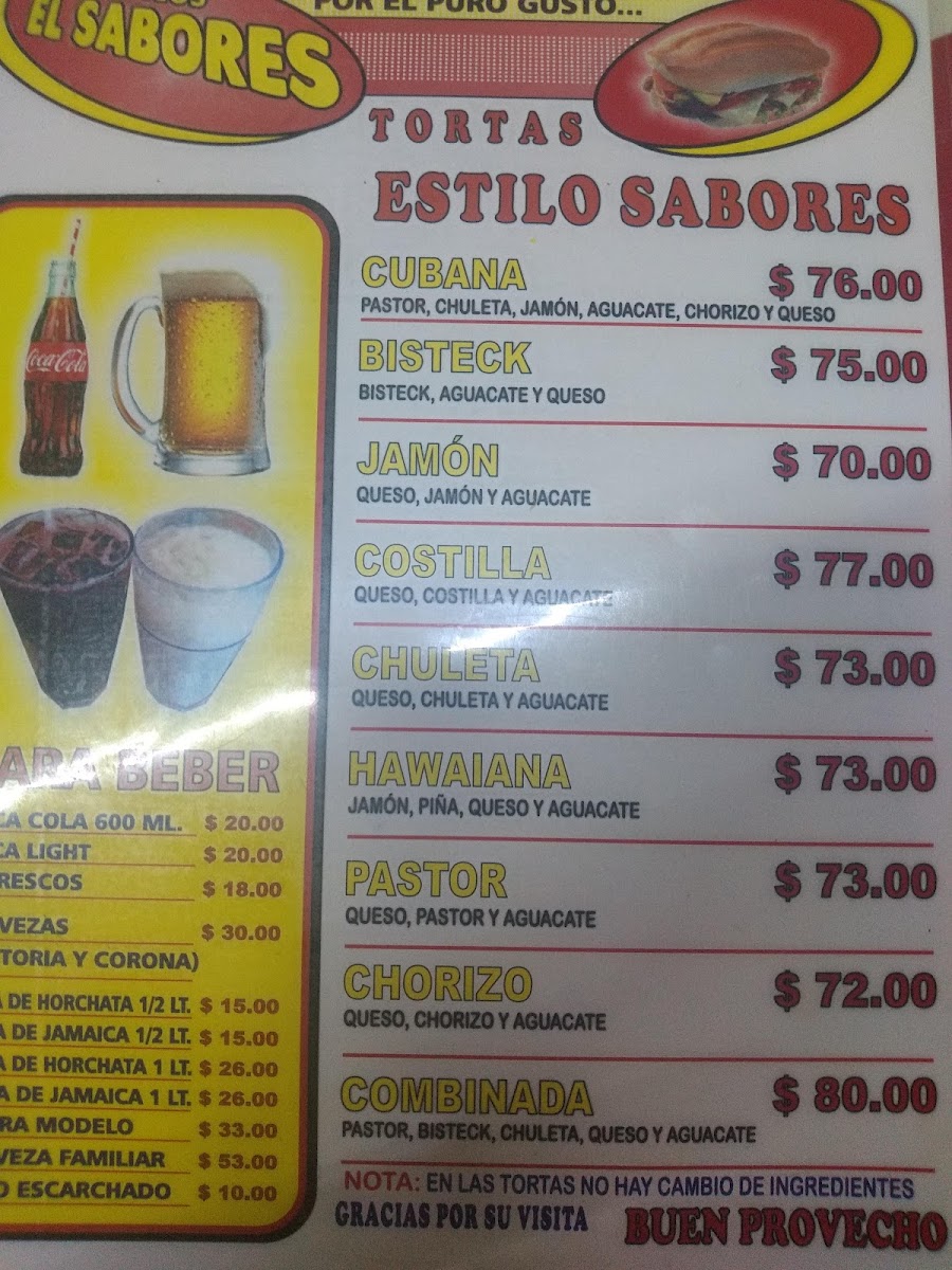 Tacos El Sabores Menu - Image 6